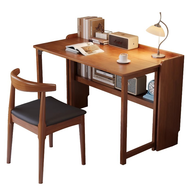 Office Furniture Now - 無垢材折りたたみデスク 小さなアパート シンプルな学習机 自宅寝室 オフィス パソコンデスク