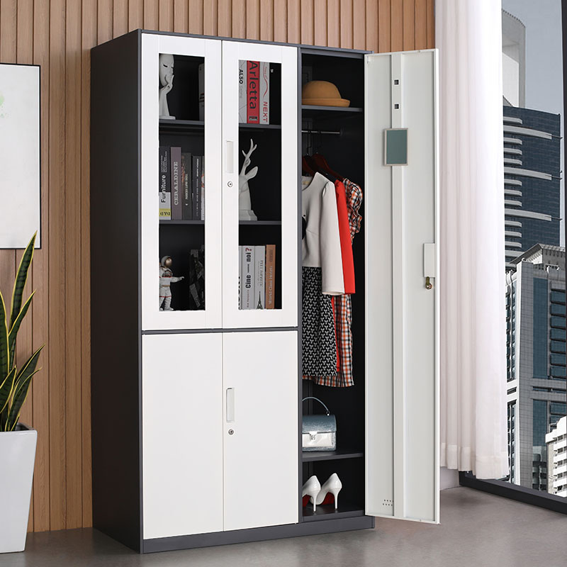 Locker Storage Metal - 工場用メタルスタッフワードローブ吊り下げ式衣類収納ロッカーキャビネットドアロッカーメタルロッカー