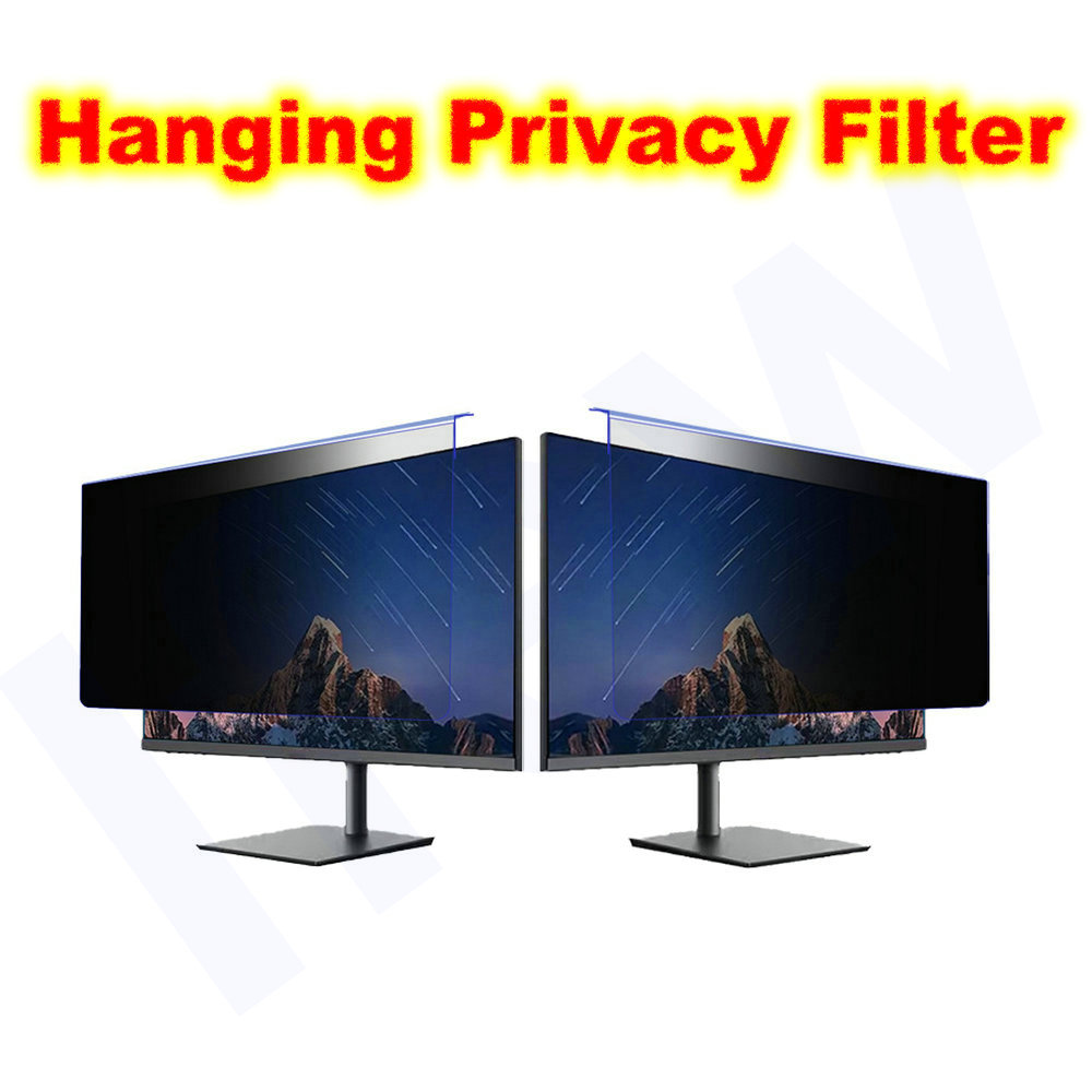 Monitor Privacy Filter - 吊り下げ式覗き見防止スクリーンプロテクター コンピューターPCモニター画面 ブルーライトカットプライバシーフィルターフィルム 紫外線防止 目の保護