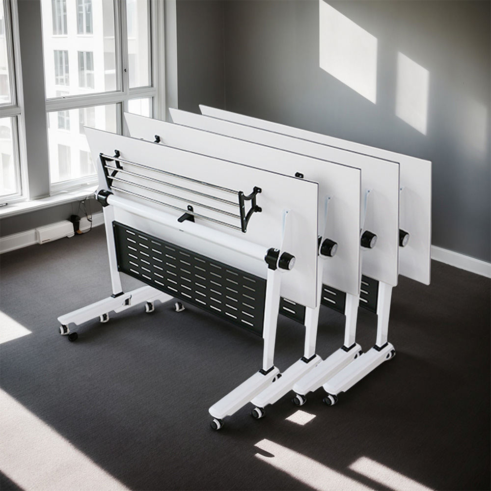 Office Furniture Wholesale - モダンな折りたたみ式学習テーブル、オフィス会議室用折りたたみ式トレーニングセクショナルミーティングテーブル（狭いスペース向け）