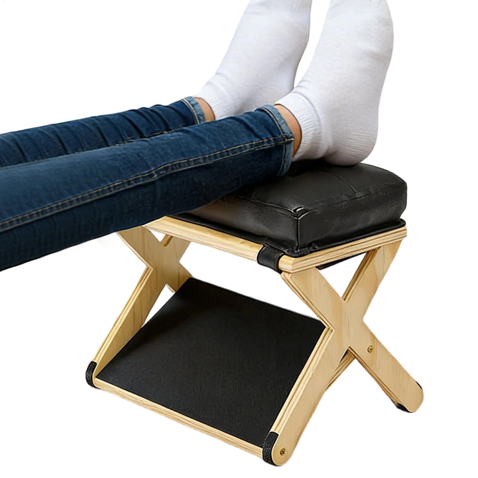 Office Furniture Wholesale - デスク下フットレスト 木製二層式滑り止め人間工学に基づいたレッグレスト オフィスデスクフットレスト 自宅寮オフィスアパート学習室用