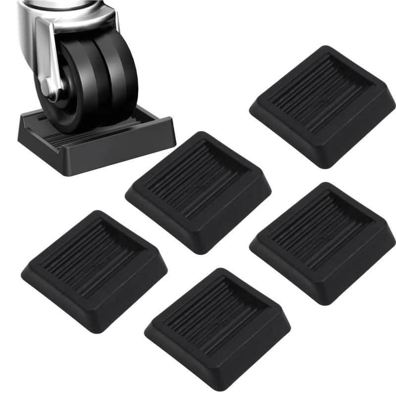Office Furniture Wholesale - 4 ピース/セットオフィスチェアホイールストッパー家具キャスターカップ堅木床プロテクター防振パッドローラーフィート滑り止めマット