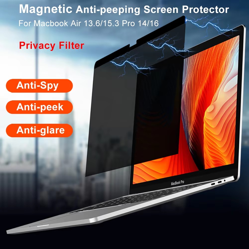 Monitor Privacy Filter - マグネット式覗き見防止フィルム Mac用 マグネットプライバシースクリーンフィルター Macbook M4 M3