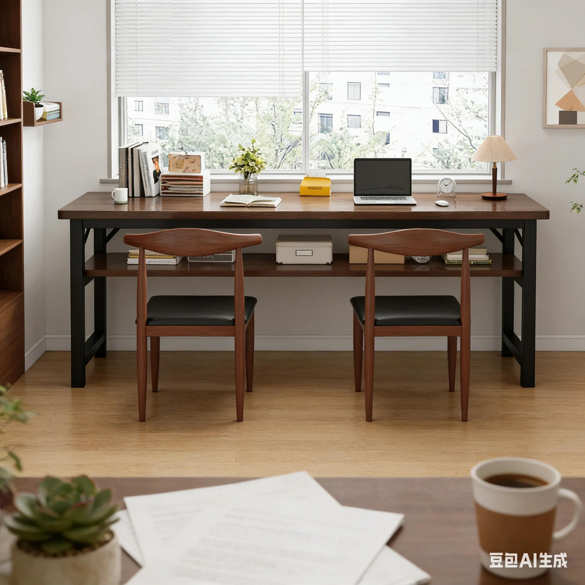 AOLIVIYA モダンライト モダンデスク 学生用 ダブル - Office Furniture Rental のレビューと価格