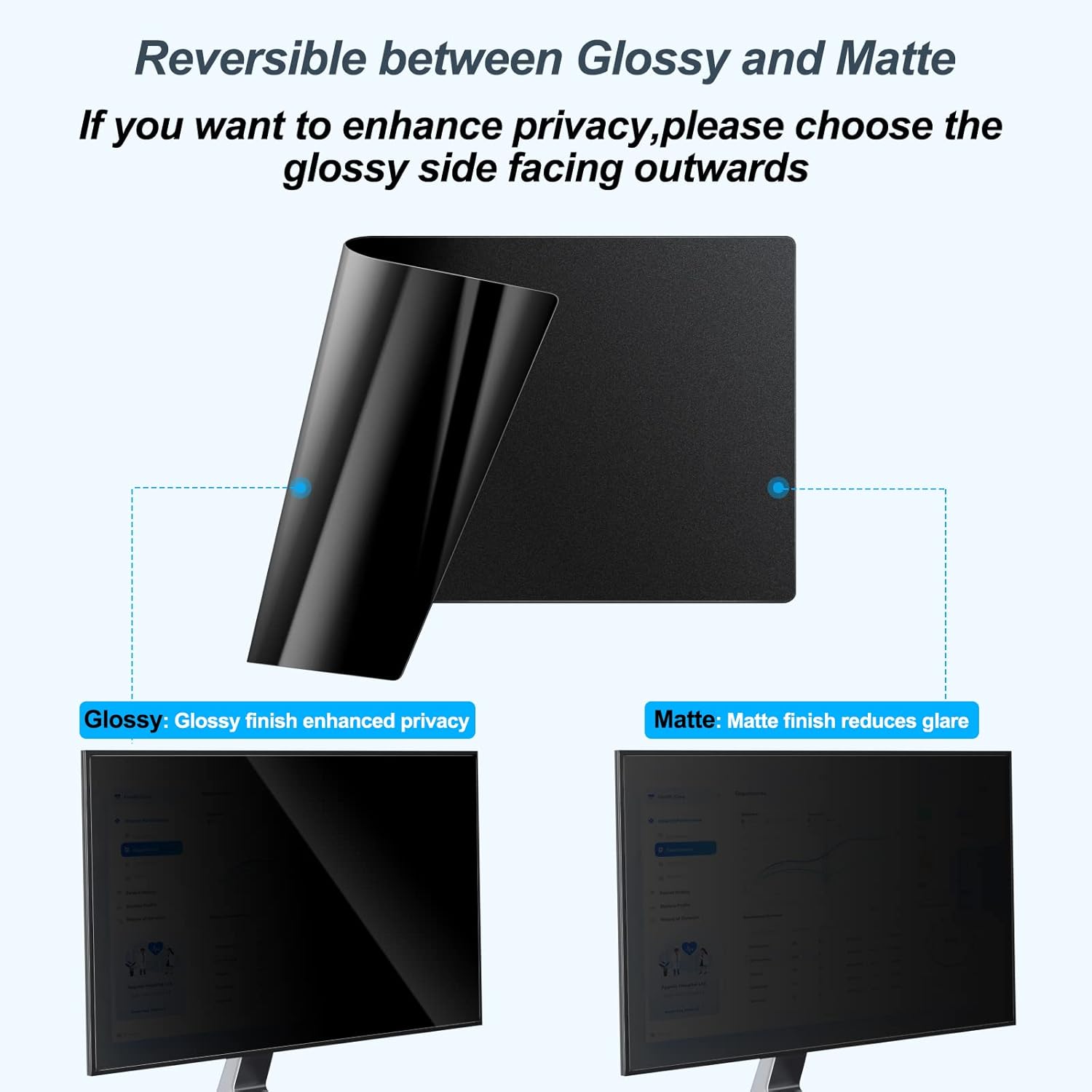 2パック 24インチ コンピュータプライバシースクリーンフィ - Monitor Privacy Filter のレビューと価格