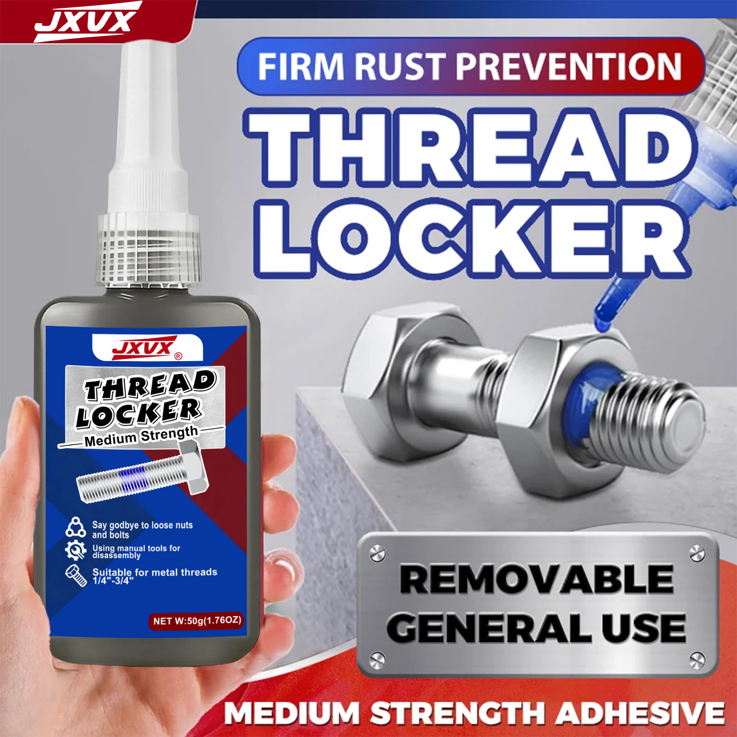 50ml スレッドロッカー 243 ブルー 中強度スレッドロ - Locker Storage Metal のレビューと価格