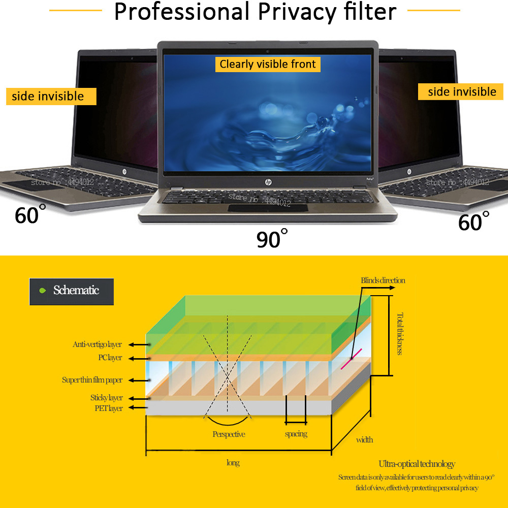24 インチ 532 ミリメートル * 299 ミリメートル - Monitor Privacy Filter のレビューと価格