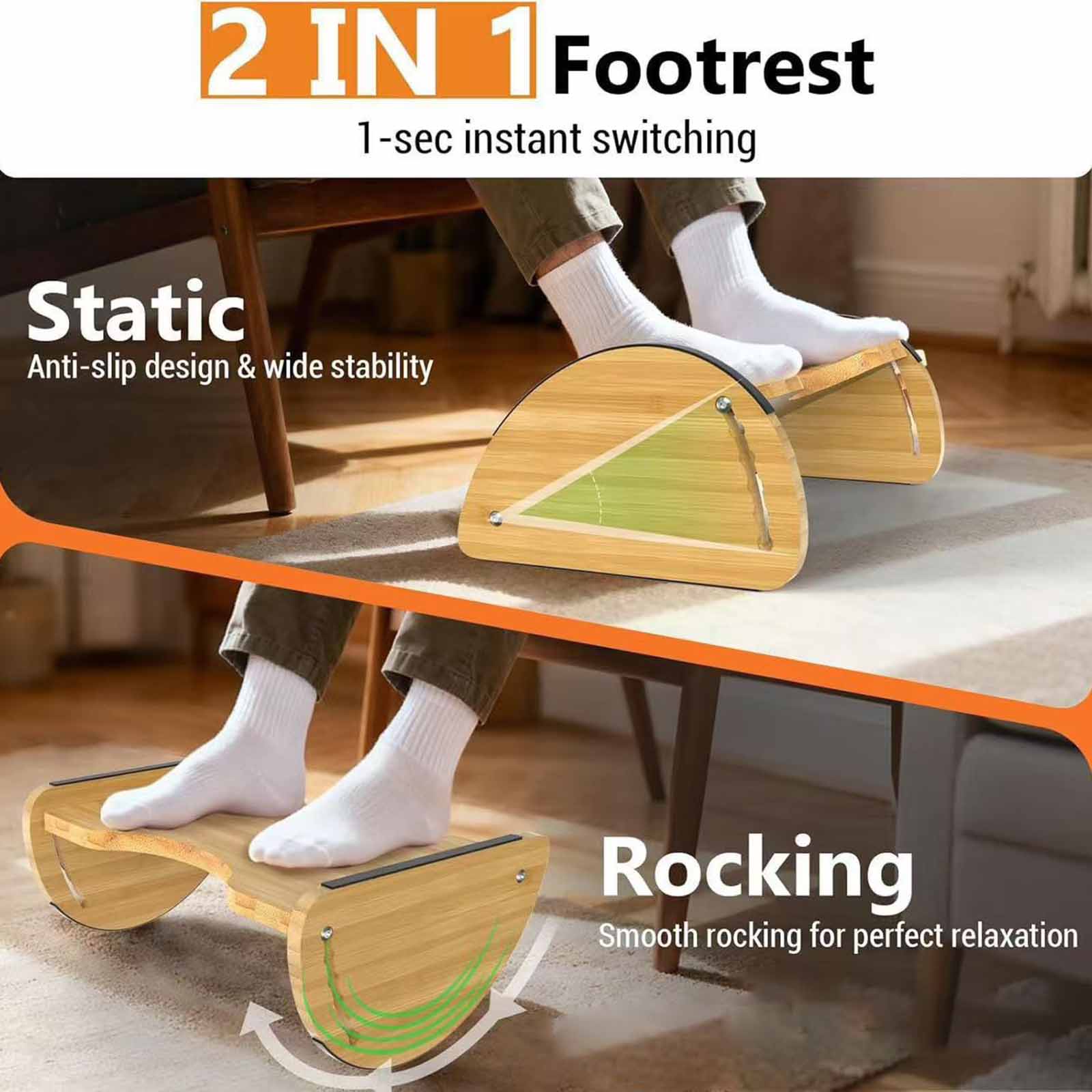 調節可能なオフィス用竹製フットレストスツール クッションサポ - Office Furniture In China のレビューと価格