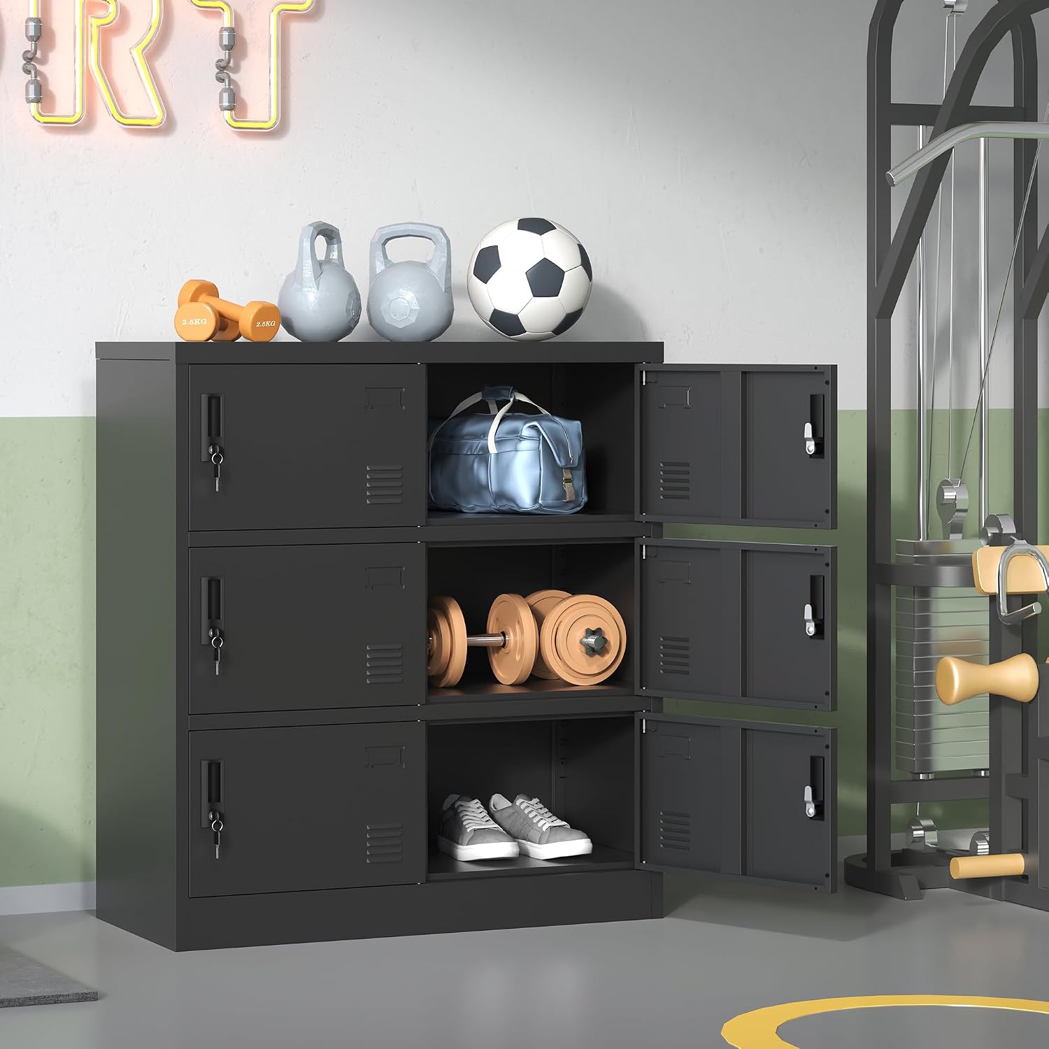 従業員用金属製ロッカー、オフィス収納ロッカー（扉付き）、スチ - Locker Storage Metal のレビューと価格