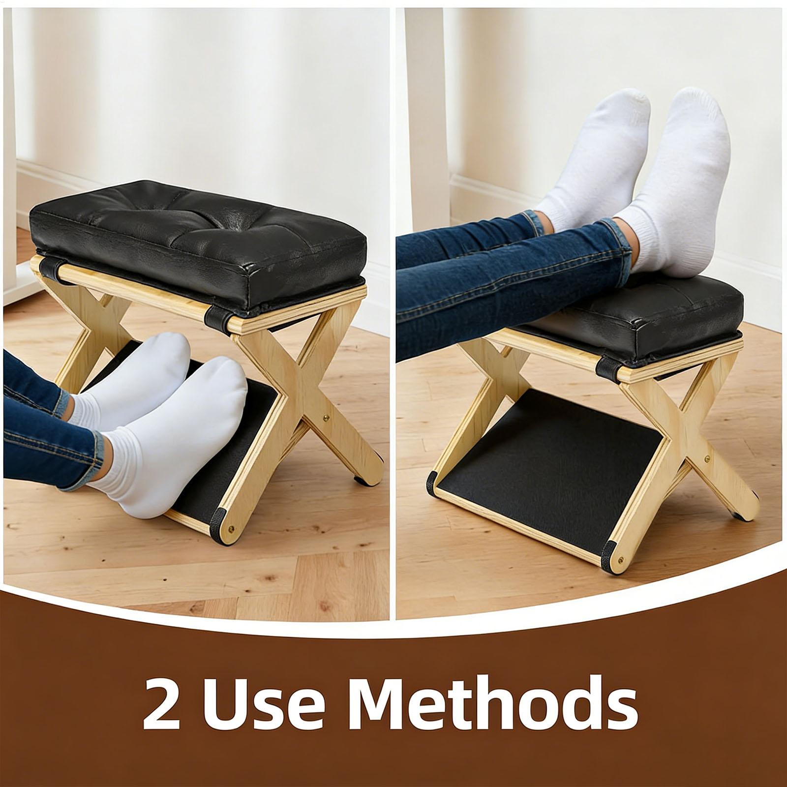 デスク下フットレスト 木製二層式滑り止め人間工学に基づいたレ - Office Furniture Wholesale のレビューと価格
