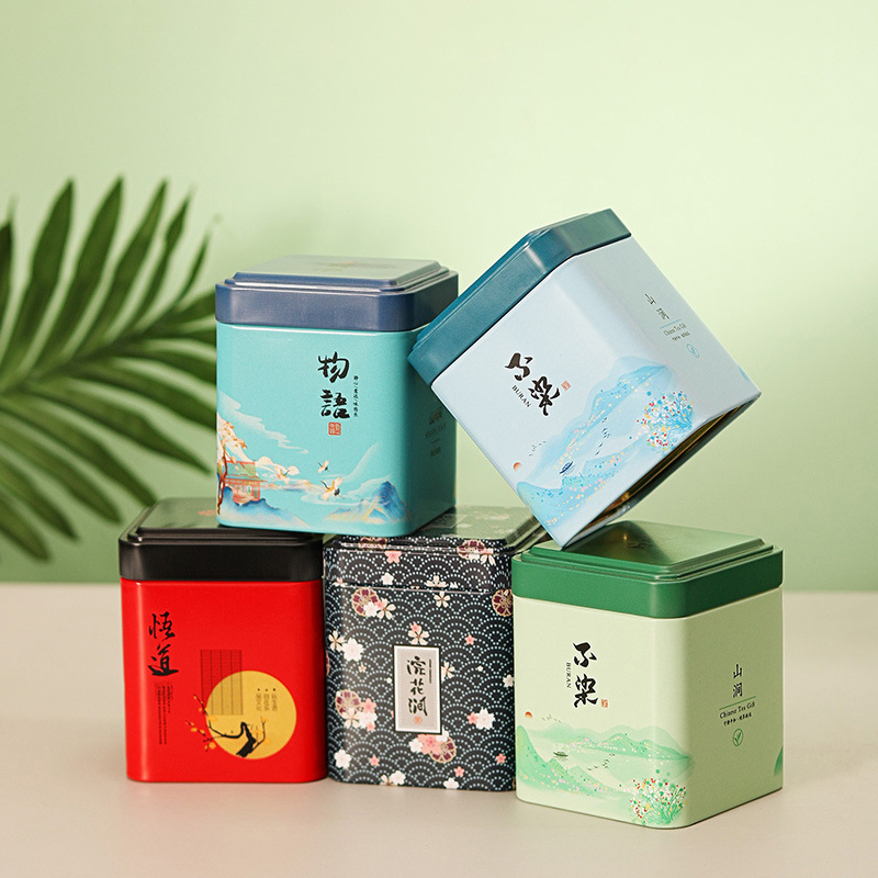 茶密封ボックスキッチン保存容器瓶ブリキ角缶キャンディー鉄キャ - Locker Storage Metal のレビューと価格